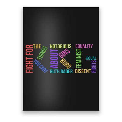 Rbg Ruth Bader Ginsburg Political Feminist Gift Poster