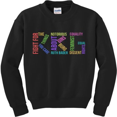 Rbg Ruth Bader Ginsburg Political Feminist Gift Kids Sweatshirt