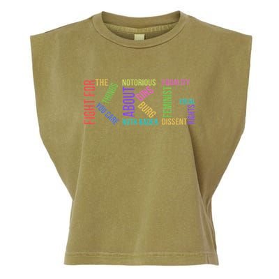 Rbg Ruth Bader Ginsburg Political Feminist Gift Garment-Dyed Women's Muscle Tee