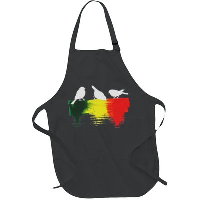 Reggae Retro Bird Full-Length Apron With Pockets