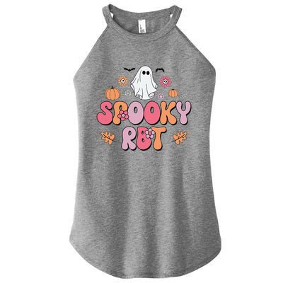 Retro Registered Behavior Technician Halloween Rbt Therapist Women’s Perfect Tri Rocker Tank