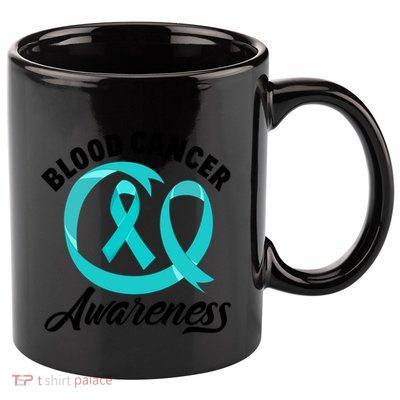 Red Ribbon Blood Cancer Awareness Funny Gift 11oz C Handle Ceramic Mug