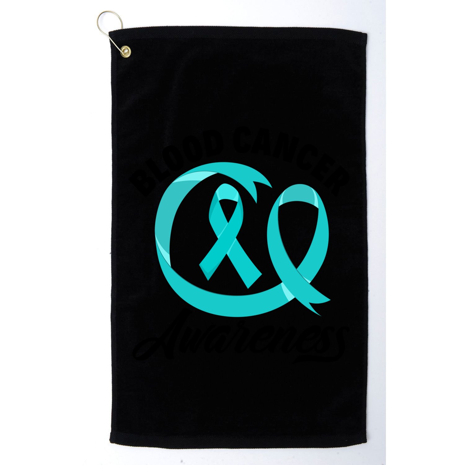 Red Ribbon Blood Cancer Awareness Funny Gift Golf Towel