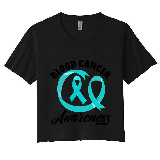 Red Ribbon Blood Cancer Awareness Funny Gift Crop Top