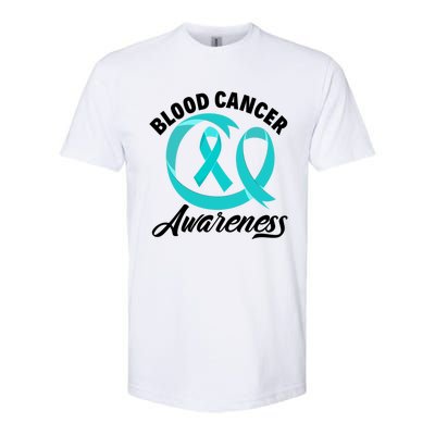 Red Ribbon Blood Cancer Awareness Funny Gift Softstyle® CVC T-Shirt