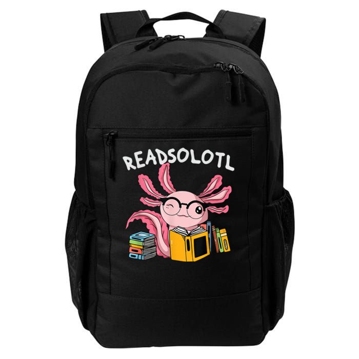 Readsolotl Read Book Axolotl Funny Reading Fish Books Lizard Daily Commute Backpack