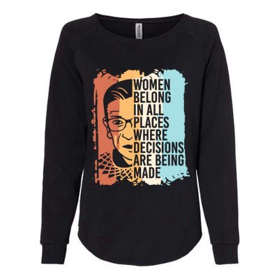 Rbg Ruth Bader Ginsburg Feminist Political Gift Womens California Wash Sweatshirt