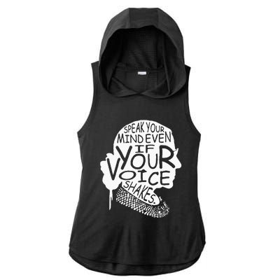 Rbg Ruth Bader Ginsburg Feminist Political Gift Ladies PosiCharge Tri-Blend Wicking Draft Hoodie Tank