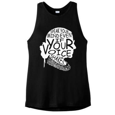 Rbg Ruth Bader Ginsburg Feminist Political Gift Ladies PosiCharge Tri-Blend Wicking Tank