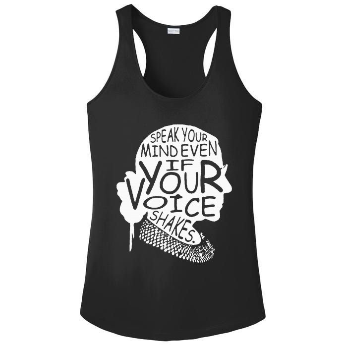 Rbg Ruth Bader Ginsburg Feminist Political Gift Ladies PosiCharge Competitor Racerback Tank