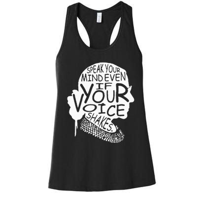 Rbg Ruth Bader Ginsburg Feminist Political Gift Women's Racerback Tank