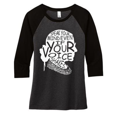 Rbg Ruth Bader Ginsburg Feminist Political Gift Women's Tri-Blend 3/4-Sleeve Raglan Shirt