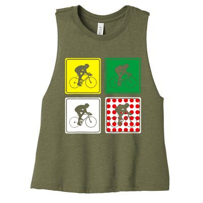 Racing Road Bike Jersey Bicycle Cycling Race Street Biking Women's Racerback Cropped Tank