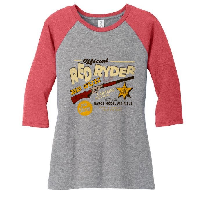 Red Ryder Bb Guns Women's Tri-Blend 3/4-Sleeve Raglan Shirt