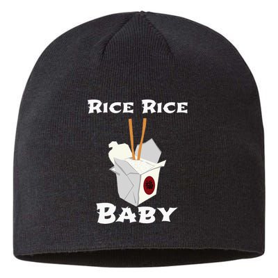 Rice Rice Baby! Funny Cool Chinese Asian Food Sustainable Beanie