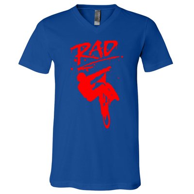 Rad Radical Bmx Bike Redesign Graffiti Gnarly Retro Awesome Meaningful Gift V-Neck T-Shirt