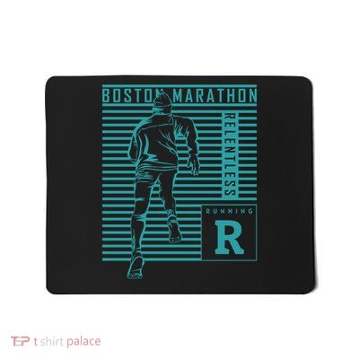 Runners Retro Boston 2025 Marathon 26 2 Miles Race Training Cute Gift Mousepad