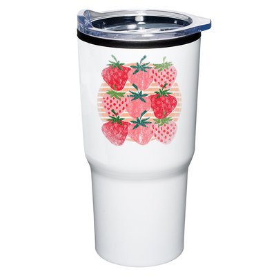 Retro Red Berry Fruit Cottagecore Strawberry Tumbler