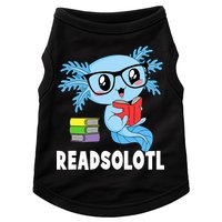 Readsolotl Read Book Funny Kawaii Blue Axolotl Reading Books Doggie Tank