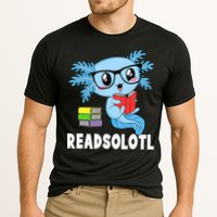 Readsolotl Read Book Funny Kawaii Blue Axolotl Reading Books Cooling Performance Crew T-Shirt