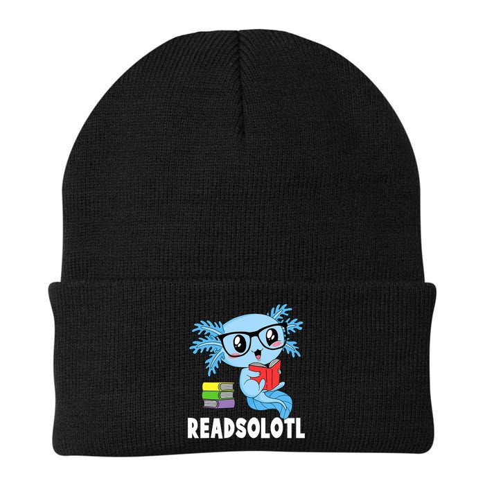 Readsolotl Read Book Funny Kawaii Blue Axolotl Reading Books Beanie