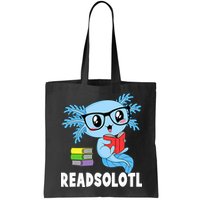 Readsolotl Read Book Funny Kawaii Blue Axolotl Reading Books Bag