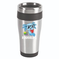 Readsolotl Read Book Funny Kawaii Blue Axolotl Reading Books 16oz Travel Tumbler