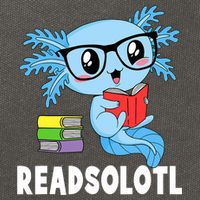 Readsolotl Read Book Funny Kawaii Blue Axolotl Reading Books Cotton Canvas Backpack