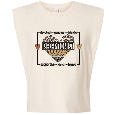 Receptionist Reception Best Receptionist Great Gift Garment-Dyed Women's Muscle Tee