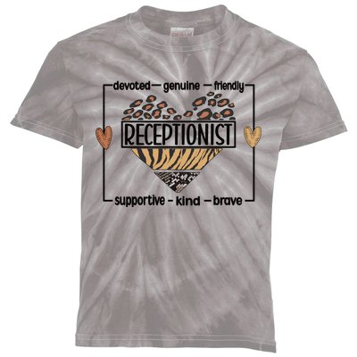 Receptionist Reception Best Receptionist Great Gift Kids Tie-Dye T-Shirt