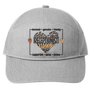 Receptionist Reception Best Receptionist Great Gift 7-Panel Snapback Hat