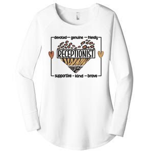 Receptionist Reception Best Receptionist Great Gift Women's Perfect Tri Tunic Long Sleeve Shirt