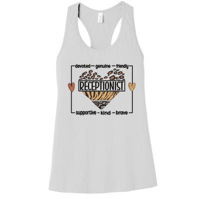 Receptionist Reception Best Receptionist Great Gift Women's Racerback Tank