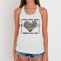 Receptionist Reception Best Receptionist Great Gift Women's Knotted Racerback Tank