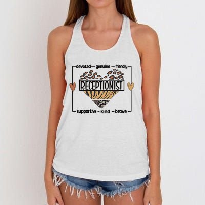 Receptionist Reception Best Receptionist Great Gift Women's Knotted Racerback Tank