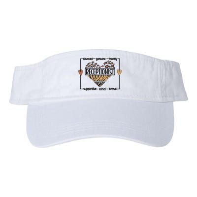 Receptionist Reception Best Receptionist Great Gift Valucap Bio-Washed Visor