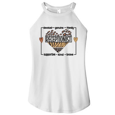 Receptionist Reception Best Receptionist Great Gift Women's Perfect Tri Rocker Tank