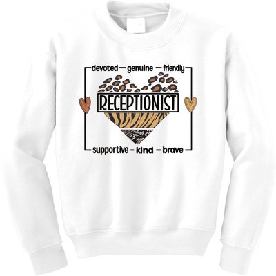 Receptionist Reception Best Receptionist Great Gift Kids Sweatshirt