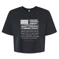 Ronald Reagan Conservative Anti Democrat Bella+Canvas Jersey Crop Tee