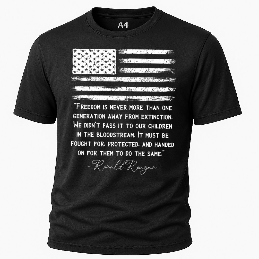 Ronald Reagan Conservative Anti Democrat Cooling Performance Crew T-Shirt