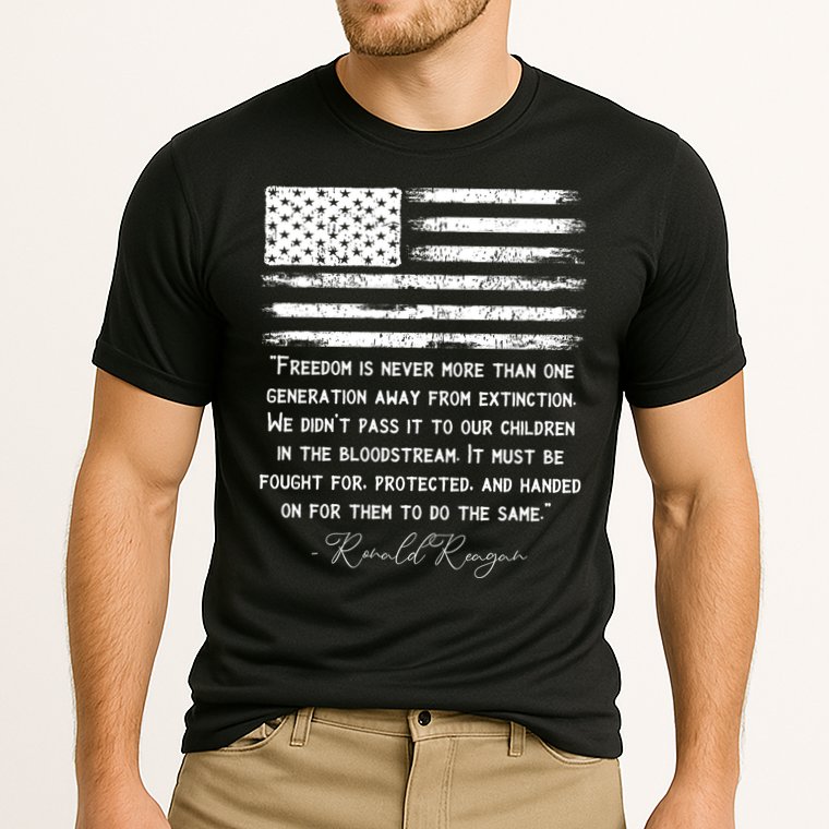 Ronald Reagan Conservative Anti Democrat Cooling Performance Crew T-Shirt