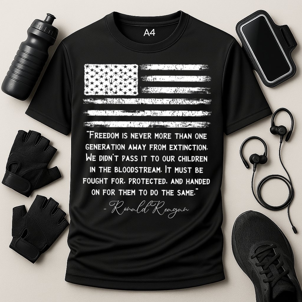 Ronald Reagan Conservative Anti Democrat Cooling Performance Crew T-Shirt