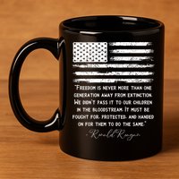 Ronald Reagan Conservative Anti Democrat 11oz C Handle Ceramic Mug