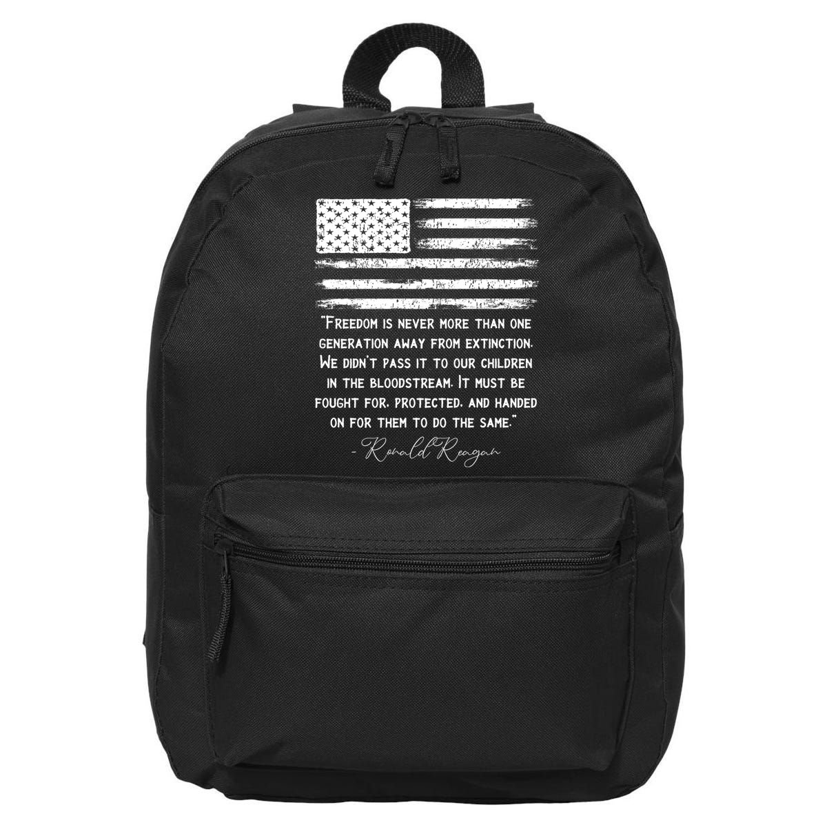 Ronald Reagan Conservative Anti Democrat 16 in Basic Backpack