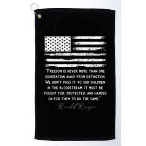 Ronald Reagan Conservative Anti Democrat Platinum Collection Golf Towel