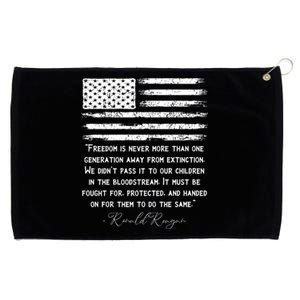 Ronald Reagan Conservative Anti Democrat Grommeted Golf Towel