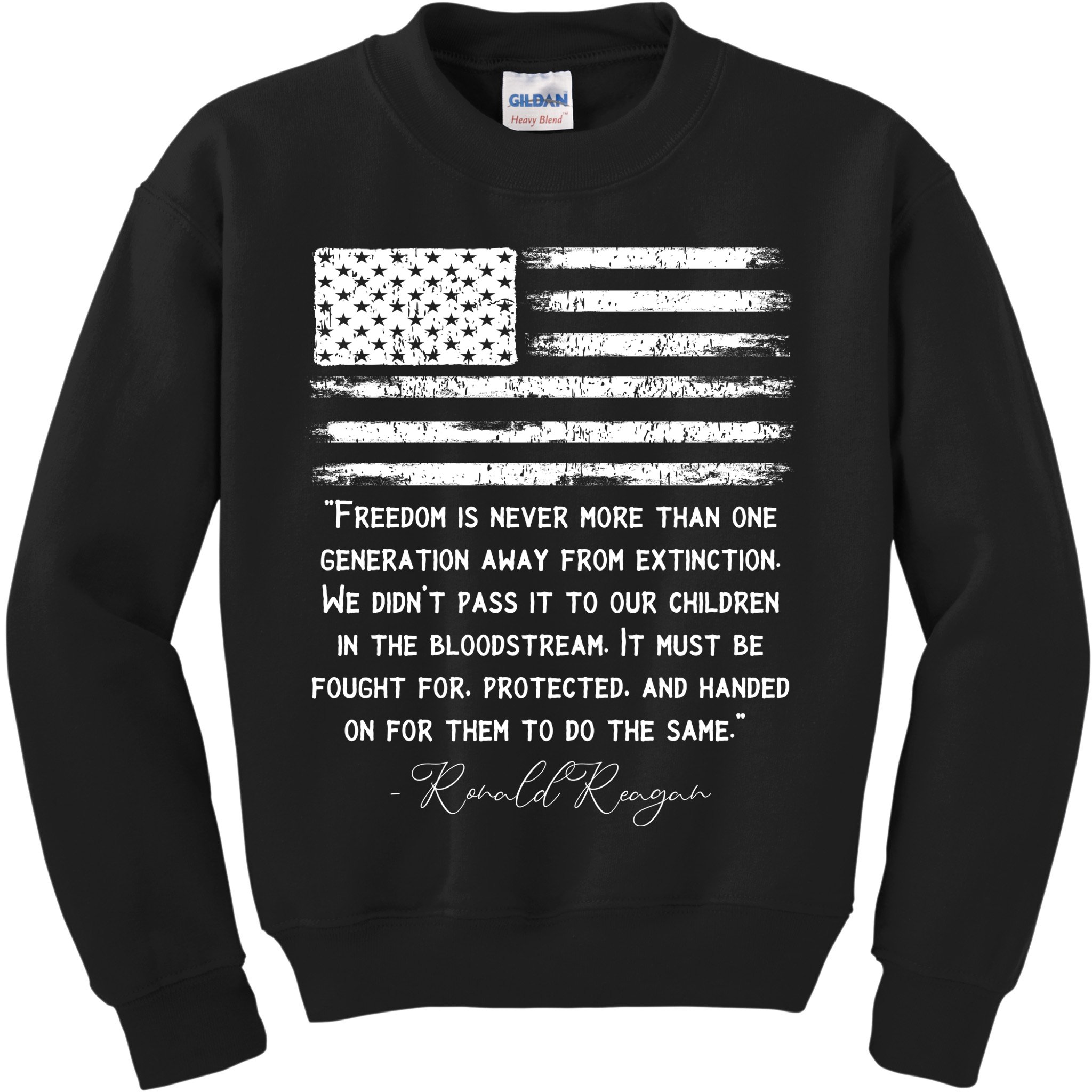 Ronald Reagan Conservative Anti Democrat Kids Sweatshirt