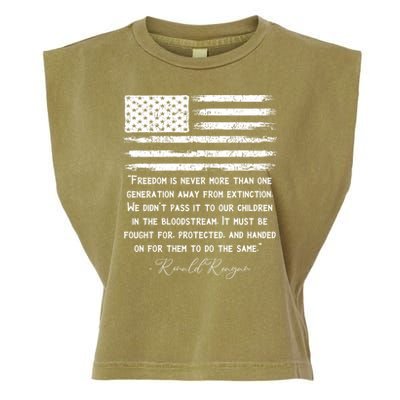 Ronald Reagan Conservative Anti Democrat Garment-Dyed Women's Muscle Tee