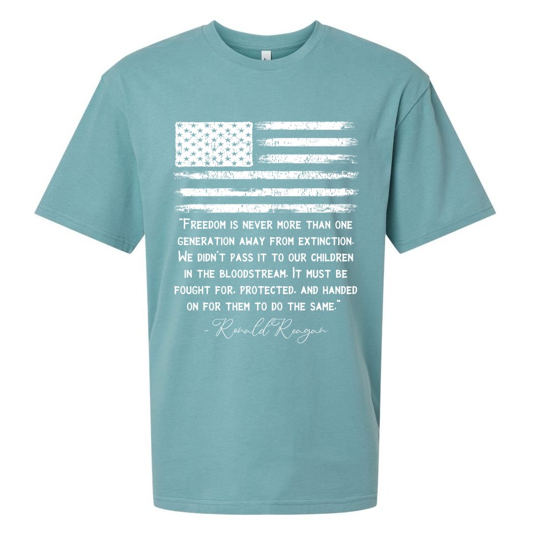Ronald Reagan Conservative Anti Democrat Sueded Cloud Jersey T-Shirt