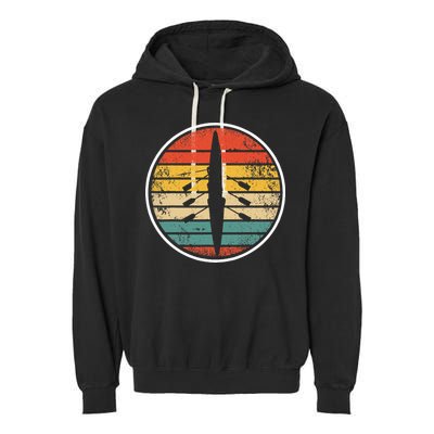 Retro Rowing Crew Boat Vintage Rower Row Team Garment-Dyed Fleece Hoodie